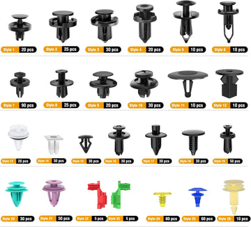 935 Pcs Car Push Retainer Clips & Auto Fasteners Assortment Kits For GM Ford Toyota Honda Chrysler